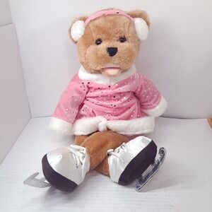 PBC Bear Plush Crystal Ice figure Skater Skates Let It Snow Chantilly Lane sings